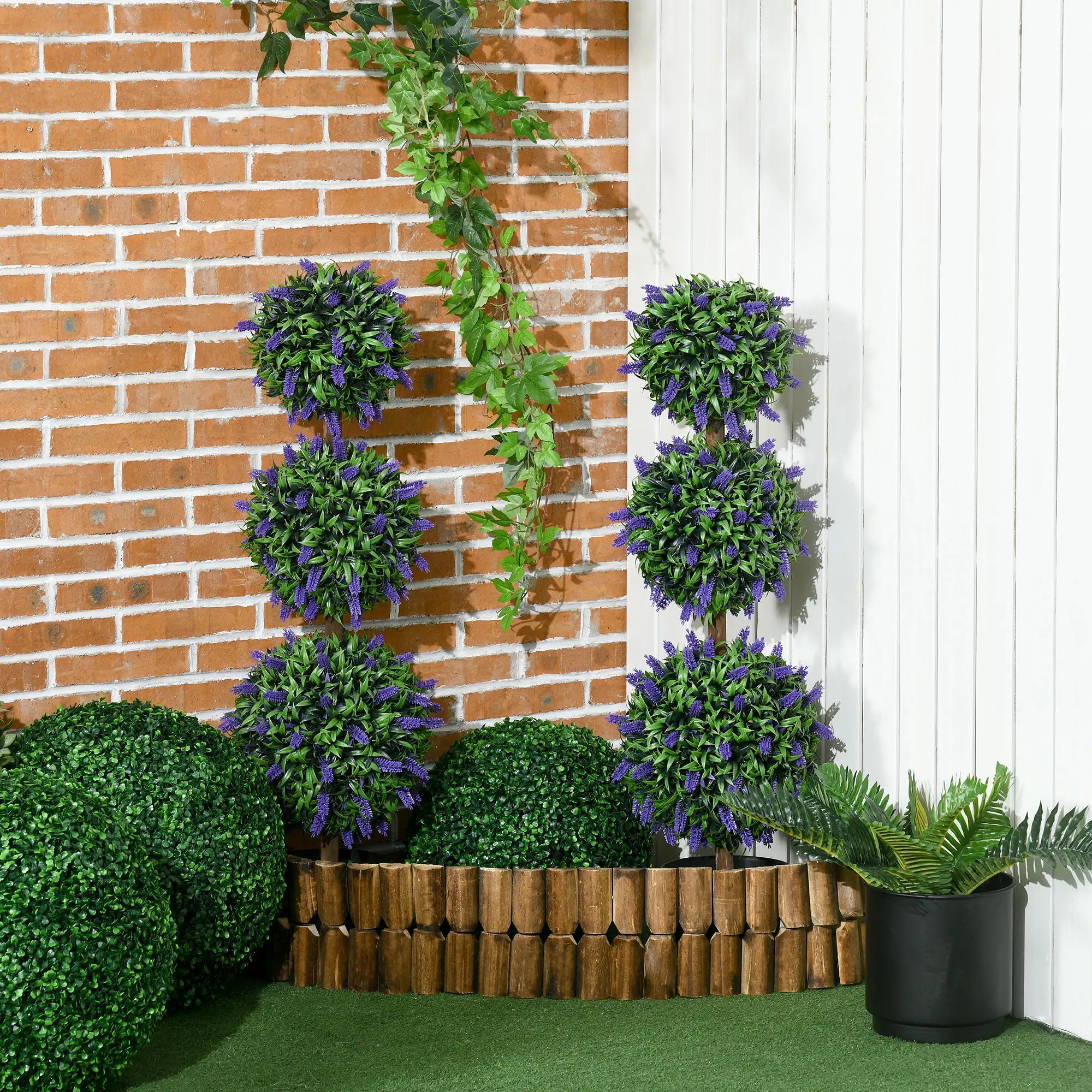Artificial Lavender Plant Set, 3.5ft, Indoor Outdoor Decor Artificial Trees at Gallery Canada