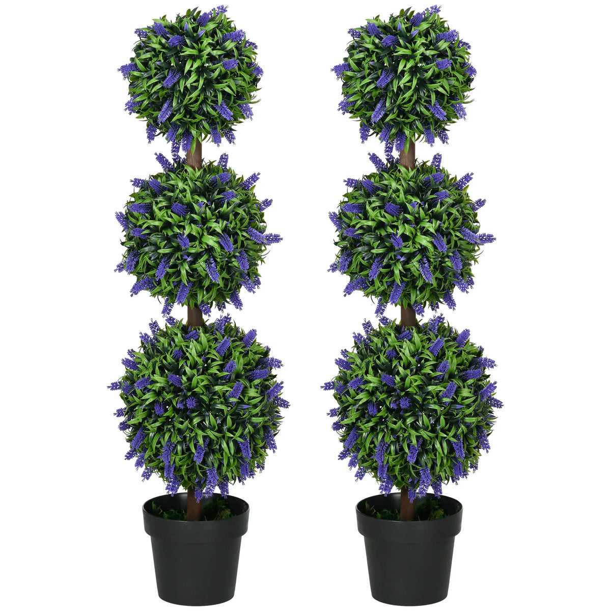Artificial Lavender Plant Set, 3.5ft, Indoor Outdoor Decor Artificial Trees at Gallery Canada
