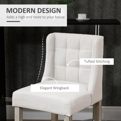 Modern Tufted Upholstered Counter Stools, Set of 2, Beige Bar Stools at Gallery Canada