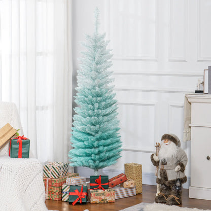5ft Pencil Christmas Tree, Skinny Artificial, Gradient, Blue Pencil Christmas Trees at Gallery Canada