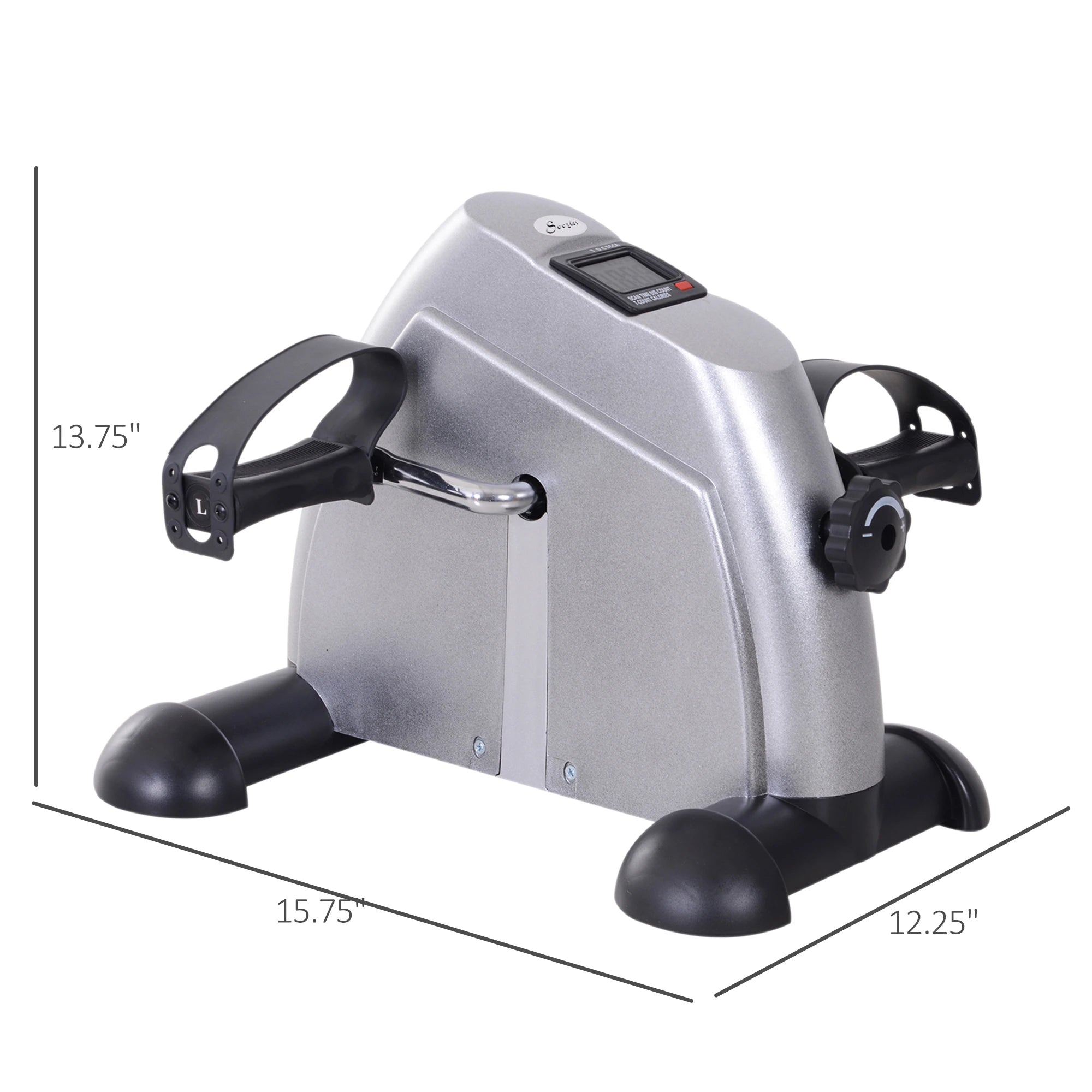 Portable Mini Pedal Exercise Bike, LCD Display, Silver Exercise & Stationary Bikes at Gallery Canada