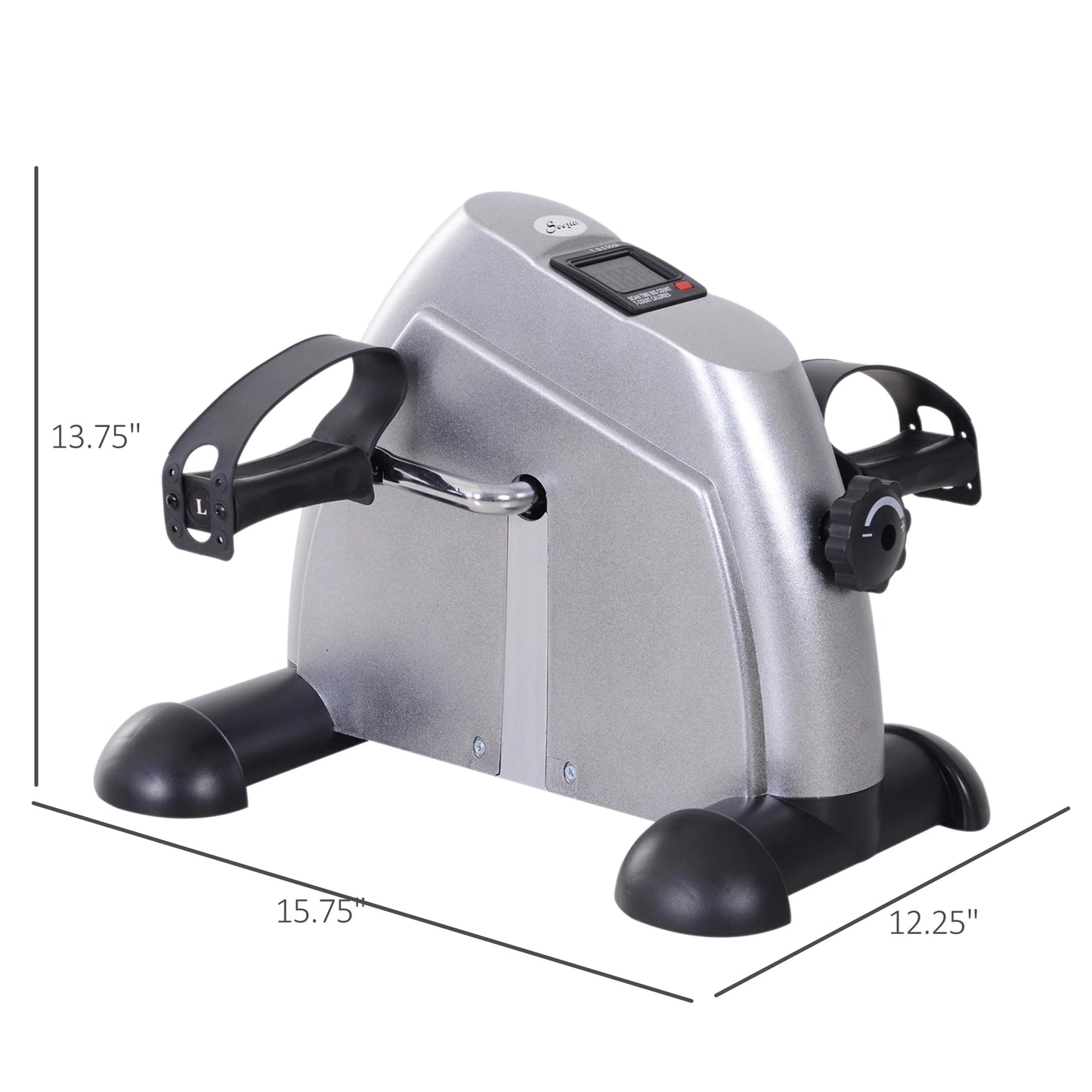 Portable Mini Pedal Exercise Bike, LCD Display, Silver Exercise & Stationary Bikes at Gallery Canada