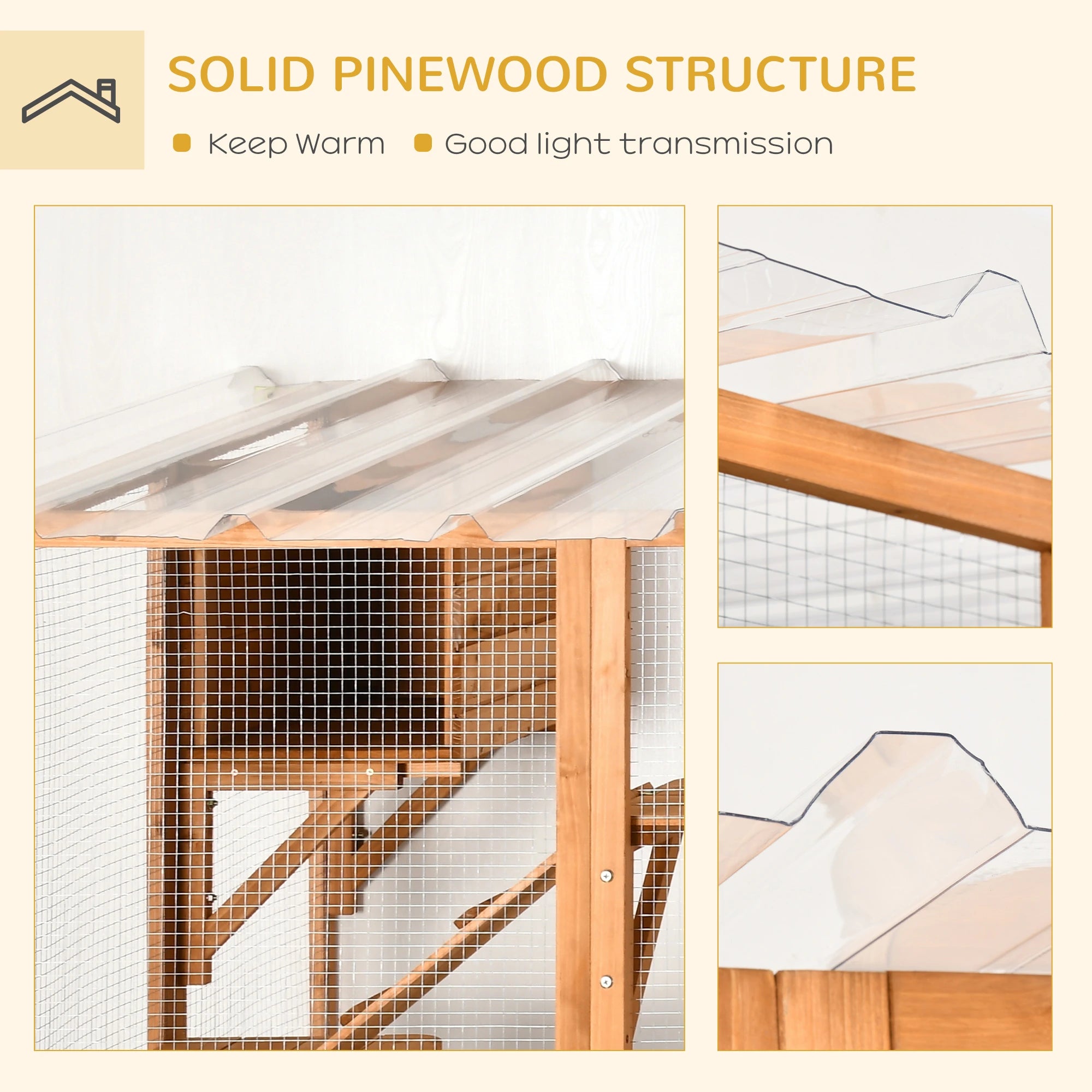 Large Outdoor Catio, Condos, Platforms, Doors, Ladders, Weather-Resistant Roof, Orange Outdoor Cat Enclosures at Gallery Canada