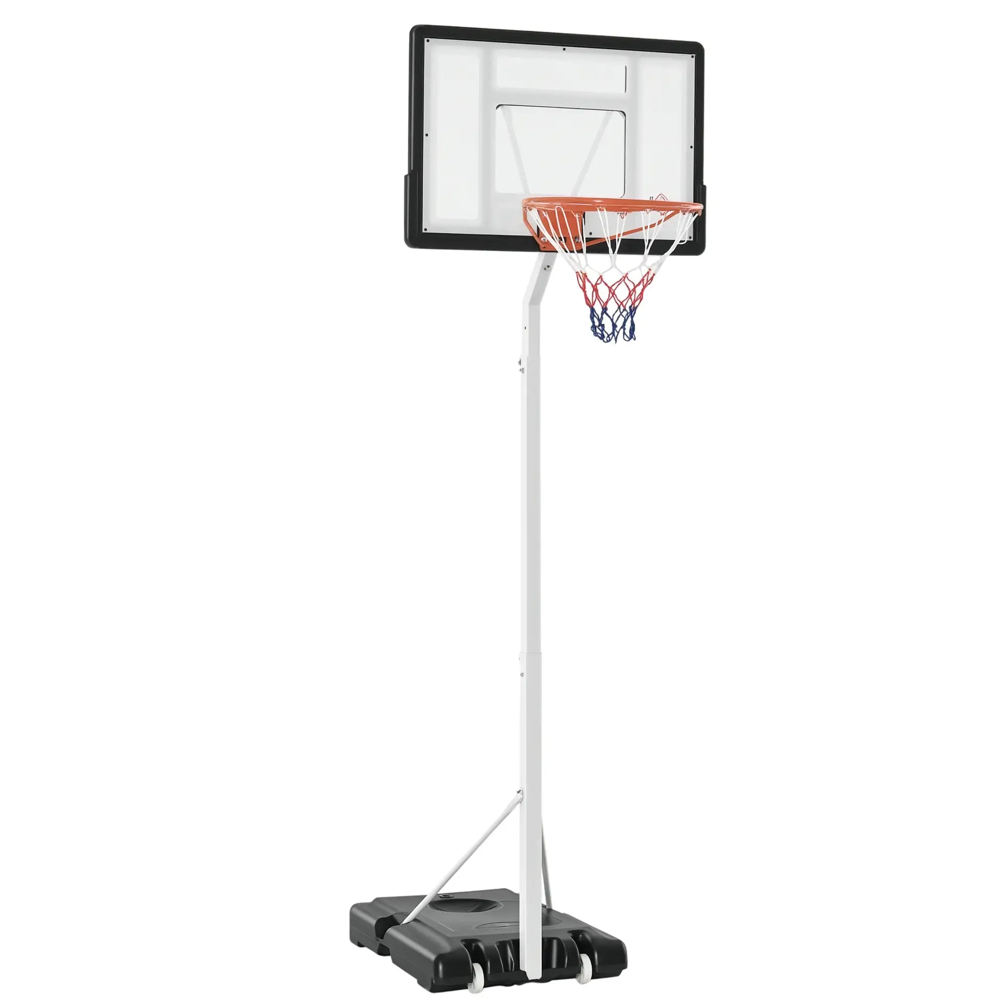 Portable Basketball Hoop, 7ft-8.5ft Adjustable with Wheels, 32.3