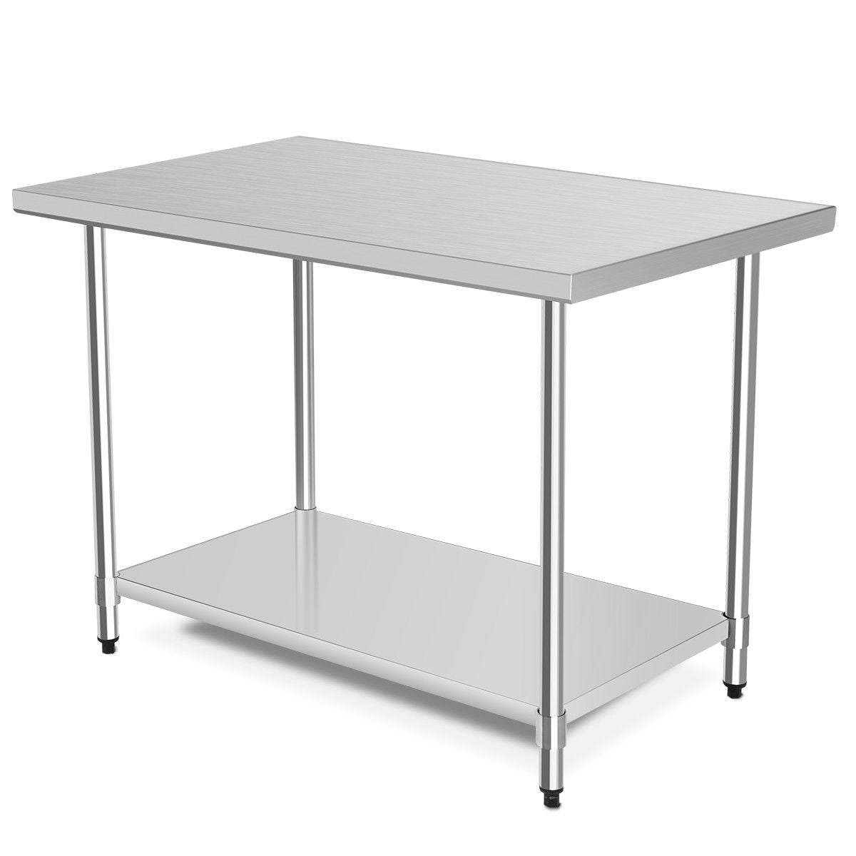 30 x 48 Inch Stainless Steel Table, Commercial Kitchen Worktable, Silver Kitchen Tools at Gallery Canada