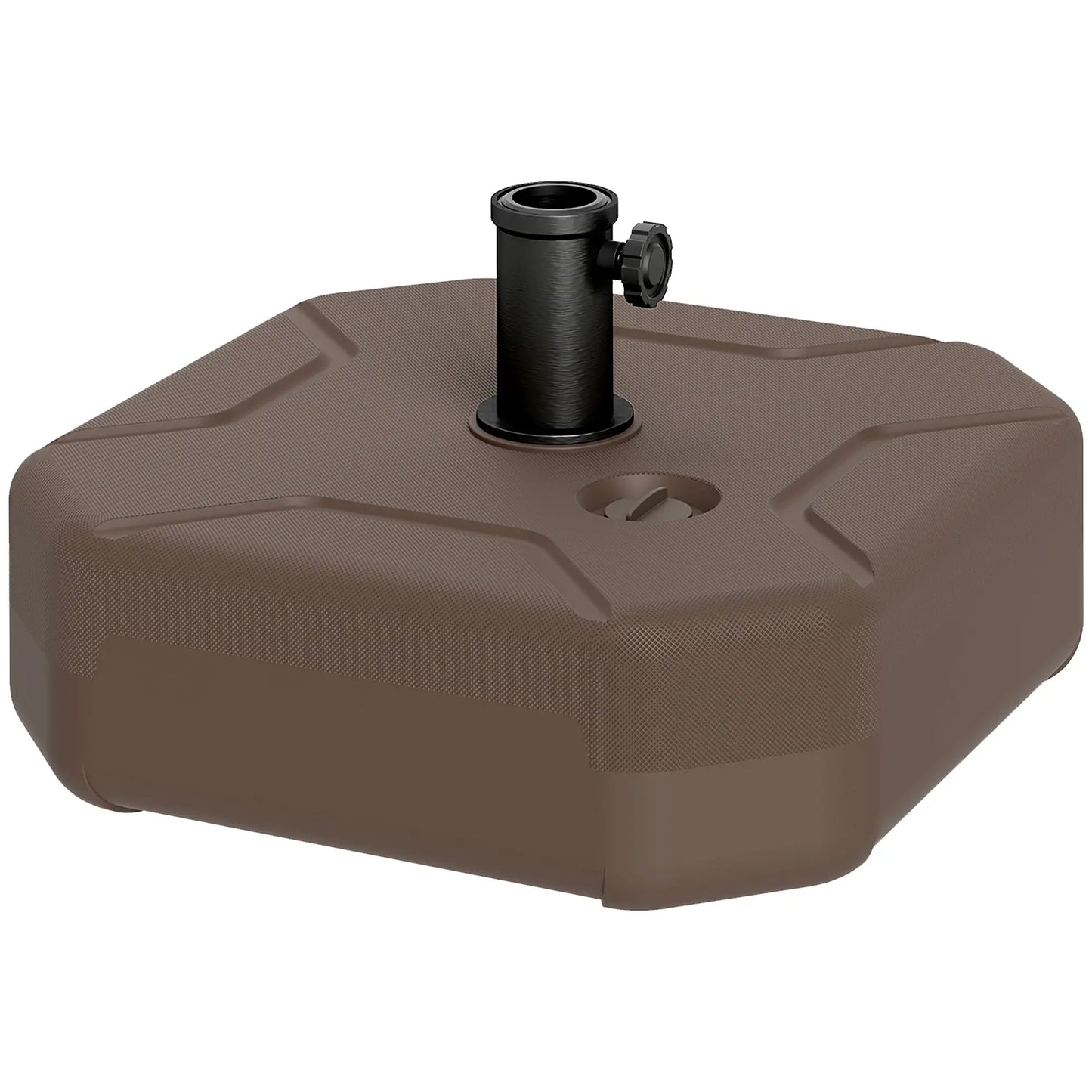 Square Patio Umbrella Base Holder, 17.7" L x 17.7" W x 9.8" H, Brown Umbrella Bases at Gallery Canada