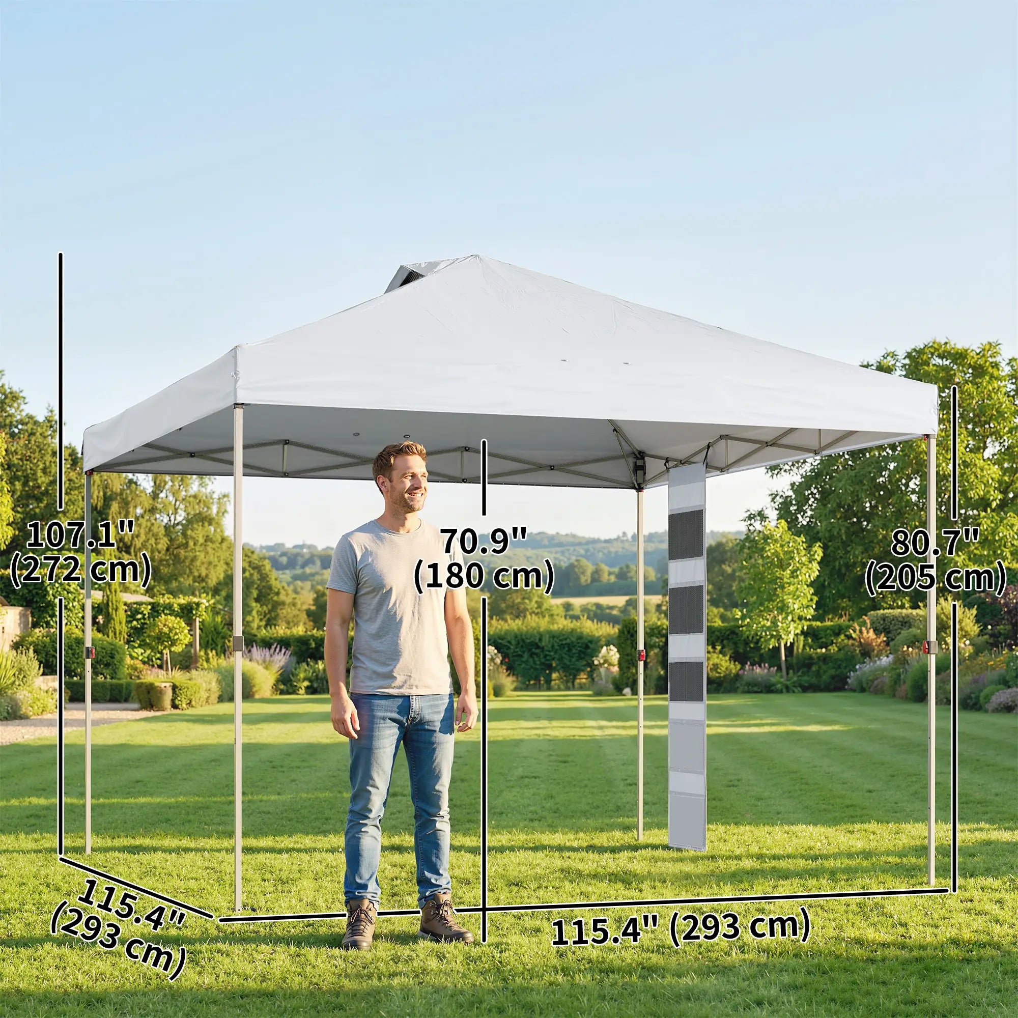 9.6 x 9.6 ft Pop Up Canopy Tent, UPF 50+, Sandbags, Wheeled Bag Pop Up Canopies at Gallery Canada
