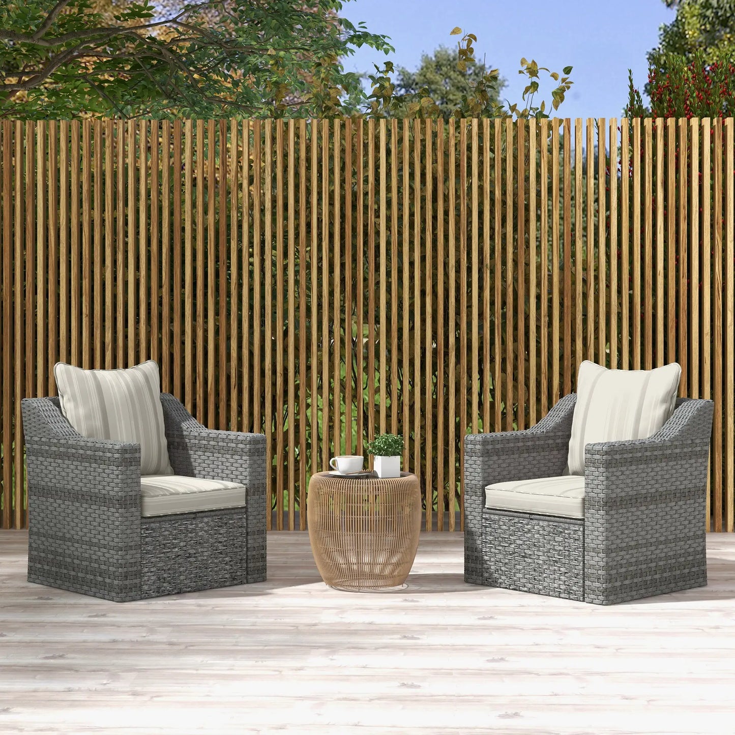 Seat Cushion Back Pillows Set of 2, Patio Chair Cushions, Indoor Outdoor, Grey Patio Chair Cushions at Gallery Canada