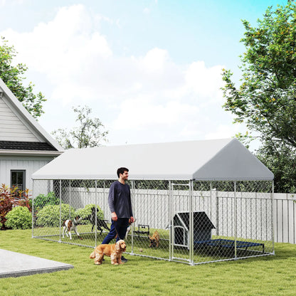 Heavy Duty Outdoor Dog Kennel, Waterproof Roof, 19.7' x 7.5' x 7.9' Dog Kennels at Gallery Canada