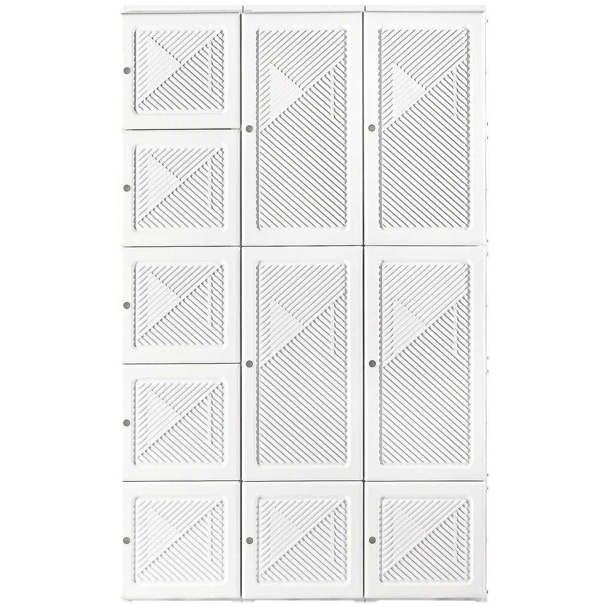 Portable Wardrobe Closet, 8 Cube Compartments, White Clothing Storage White at Gallery Canada