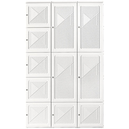 Portable Wardrobe Closet, 8 Cube Compartments, White Clothing Storage White at Gallery Canada