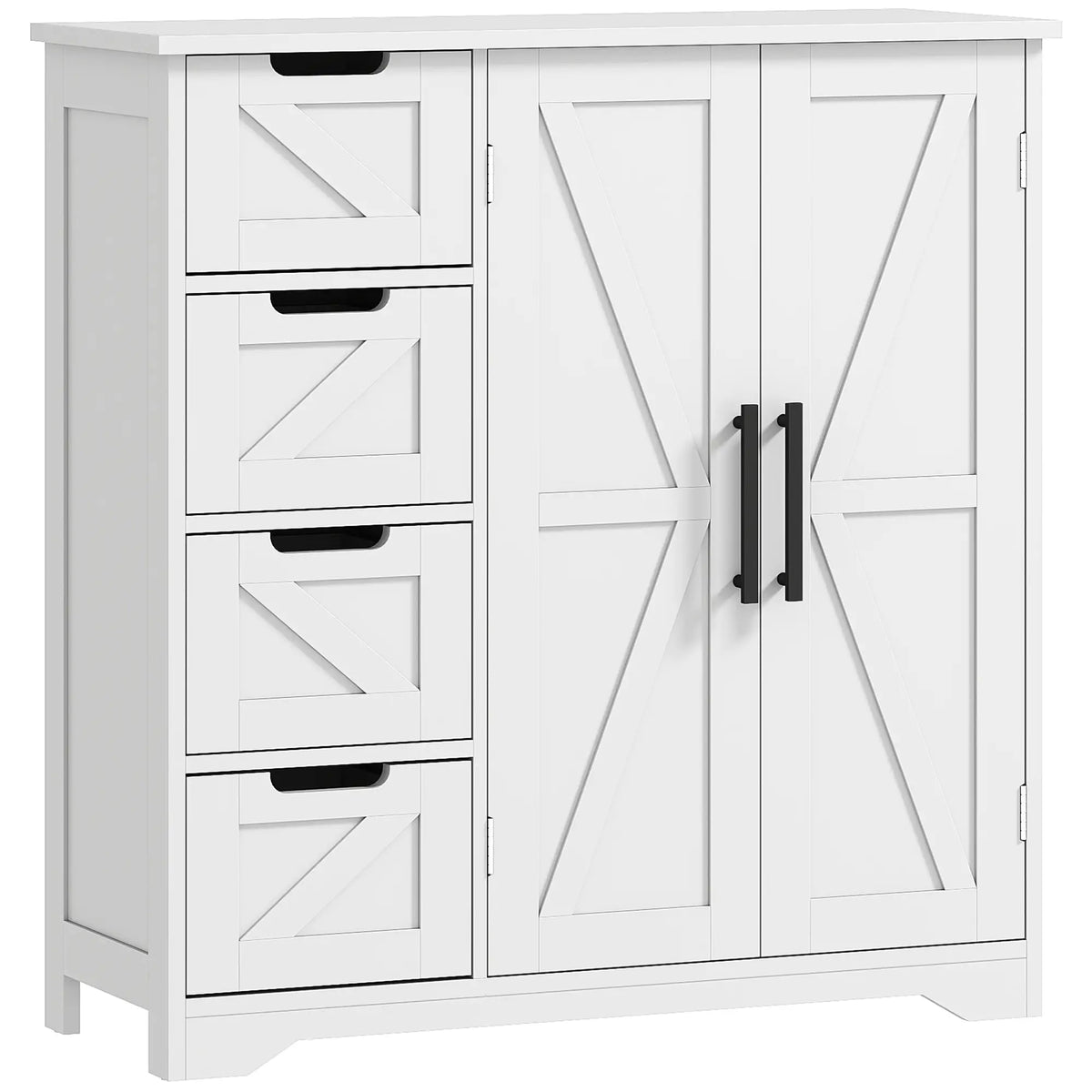 Farmhouse Bathroom Floor Cabinet, Adjustable Shelf, White Bathroom Cabinets at Gallery Canada