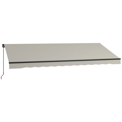 15' X 10' Retractable Awning, 280gsm UV Resistant Sunshade, Light Grey Window Awnings Light Grey at Gallery Canada
