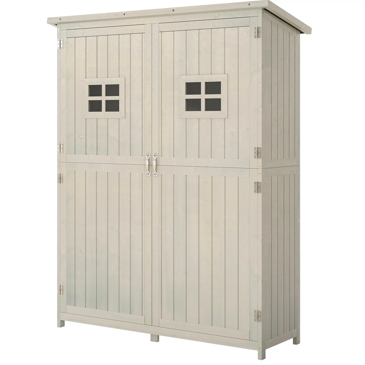 4x1.5ft Wooden Garden Storage Shed, Outdoor Tool Cabinet, Grey Sheds Grey at Gallery Canada