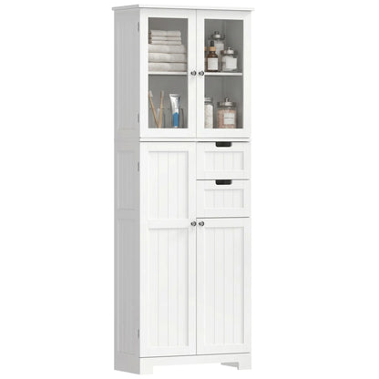 Tall Bathroom Storage Cabinet With Adjustable Shelves, White Freestanding Bathroom Cabinets at Gallery Canada