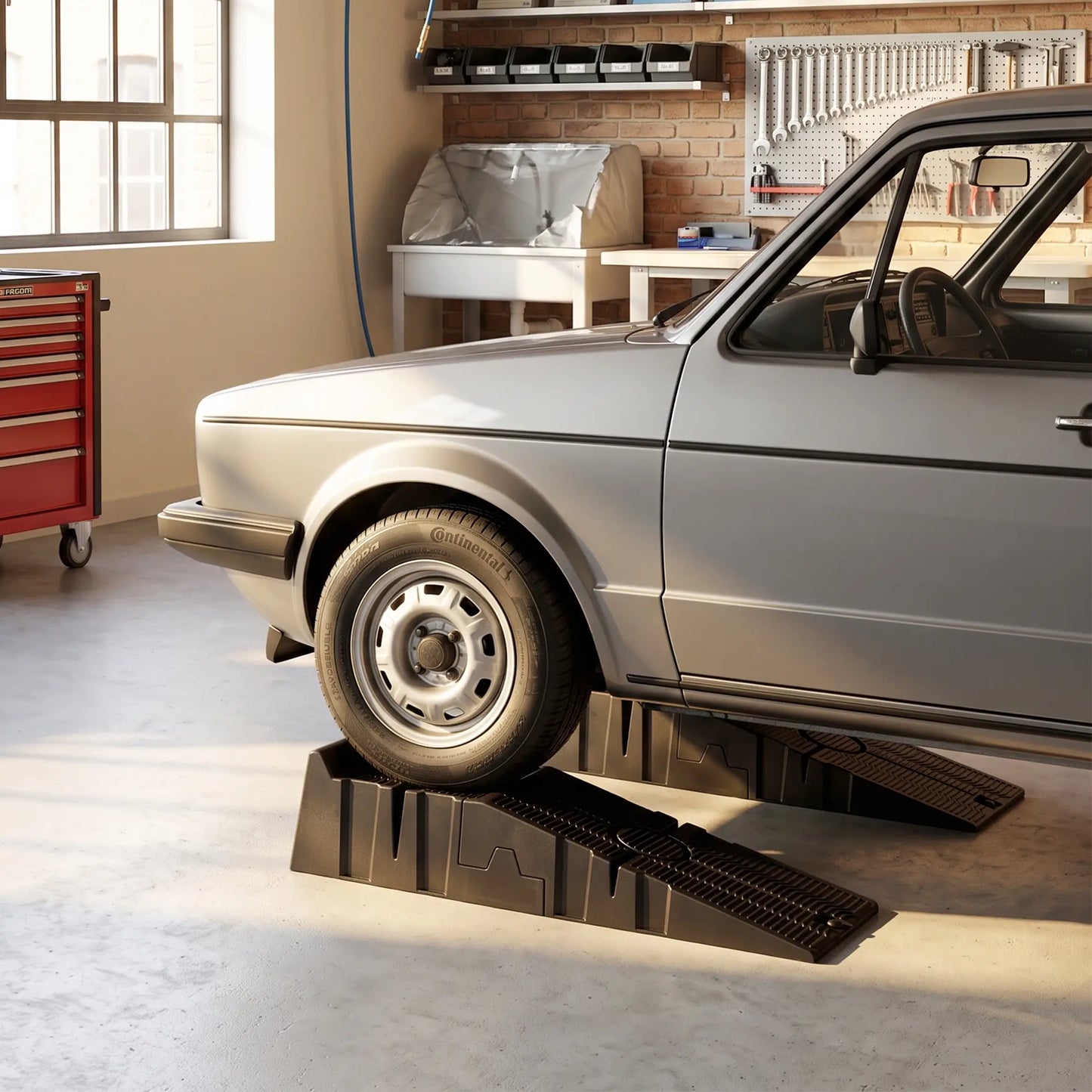 Car Ramps for Oil Changes, 6.7" High, 5500 lbs, 2PC