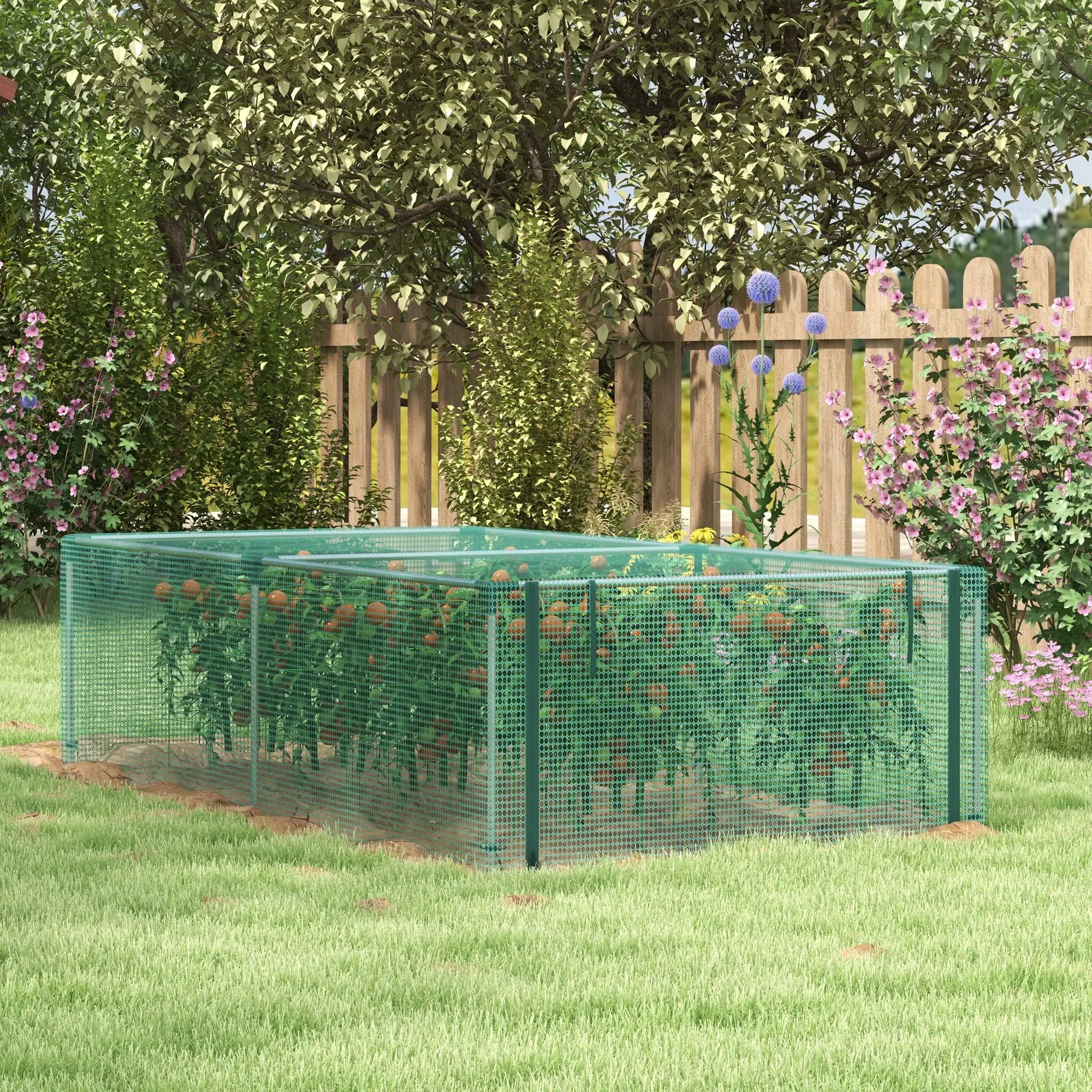 8.1' x 4.1' Plant Protection Cage, Zipper Roll-Up Door, Galvanised Steel Frame Greenhouses at Gallery Canada