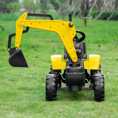 Kids Ride on Tractor, Pedal Excavator Toy for 3 Year Old, Yellow Toy Excavators at Gallery Canada