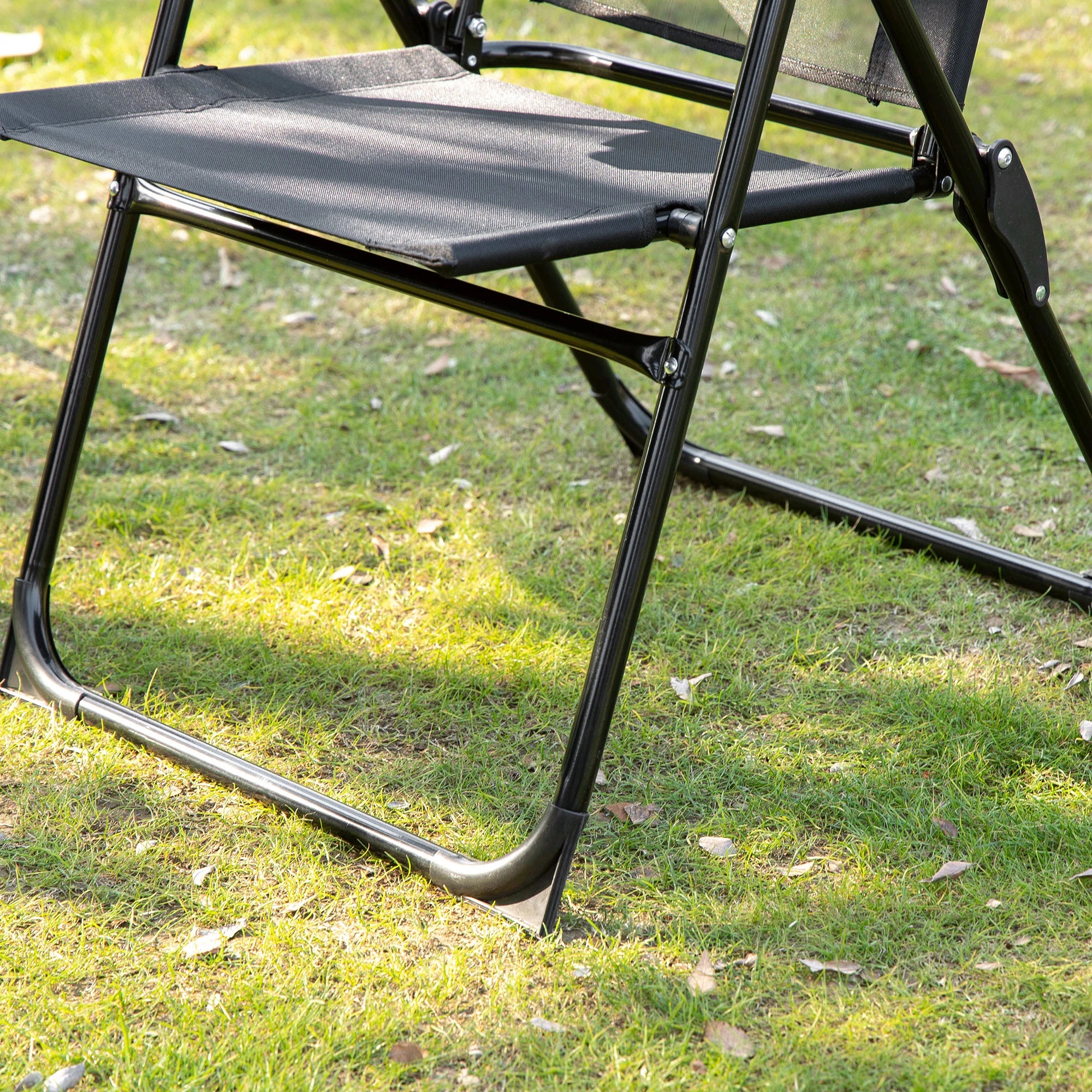 Set of 4 Folding Camping Chairs, Black Patio Chairs at Gallery Canada