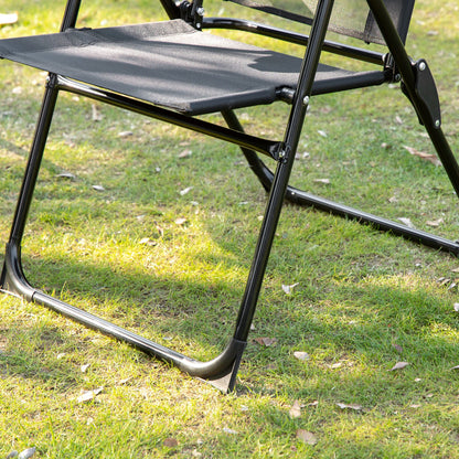 Set of 4 Folding Camping Chairs, Black Patio Chairs at Gallery Canada