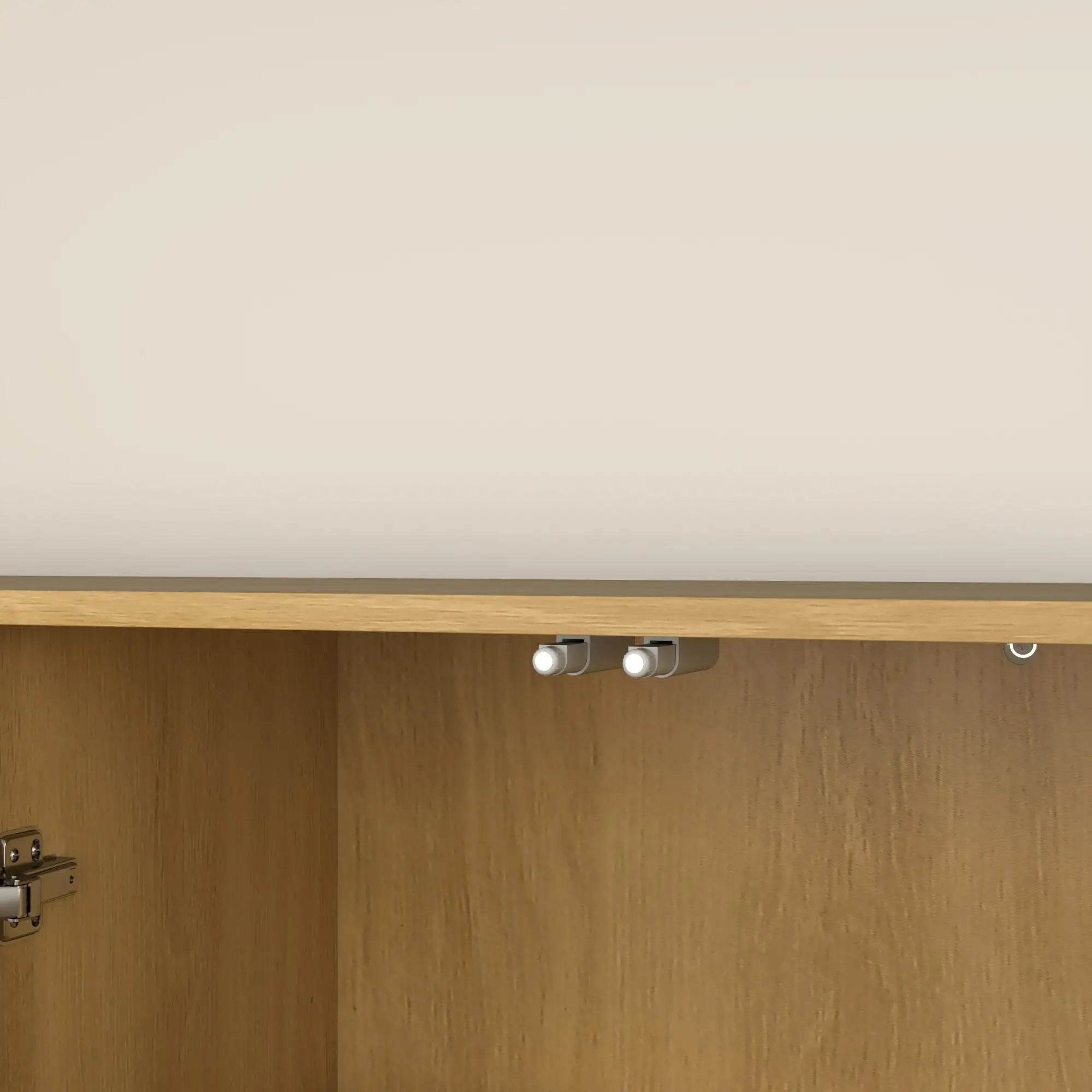 Modern Fluted Buffet Cabinet, Adjustable Shelves, Wood Legs, Oak Storage Cabinets at Gallery Canada