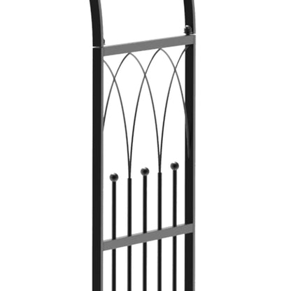 43" Garden Arbor Bench, Trellis for Climbing Plants, Black Outdoor Benches at Gallery Canada