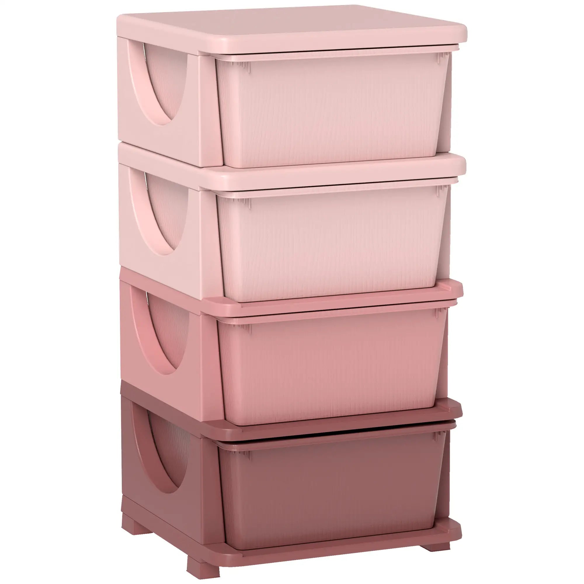 4 Tier Toy Organizer, 4 Plastic Drawers, Pink Baby & Kids Storage at Gallery Canada