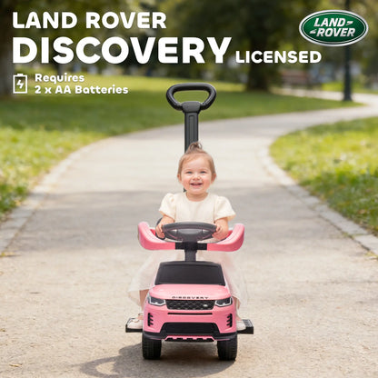 Land Rover Discovery 2-in-1 Ride On Push Car with Storage, Pink Push Cars for Toddlers at Gallery Canada