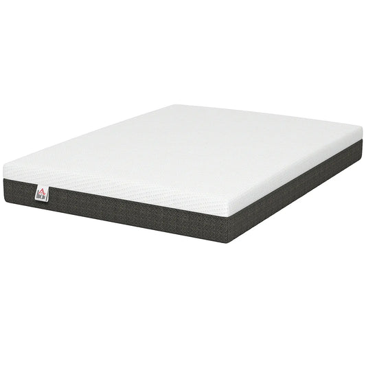 10 Inch Queen Mattress, Pressure Relief & Lumbar Support, Medium Firm Mattresses White, Dark Grey at Gallery Canada