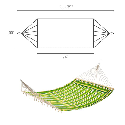 Patio Hammock With Pillow, Striped Camping Lounger, Green Camping Hammocks at Gallery Canada