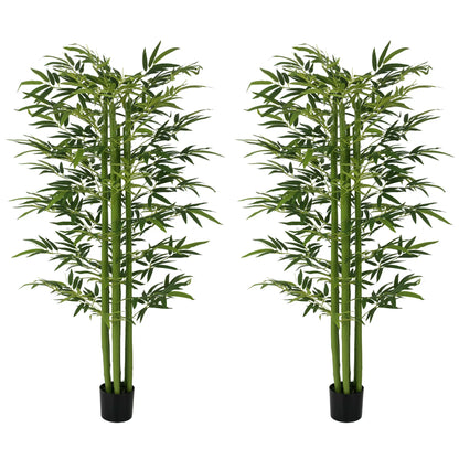 Indoor Fake Plants, Artificial Bamboo Tree with Adjustable Shape for Home Office Living Room Decor, Green Artificial Trees at Gallery Canada