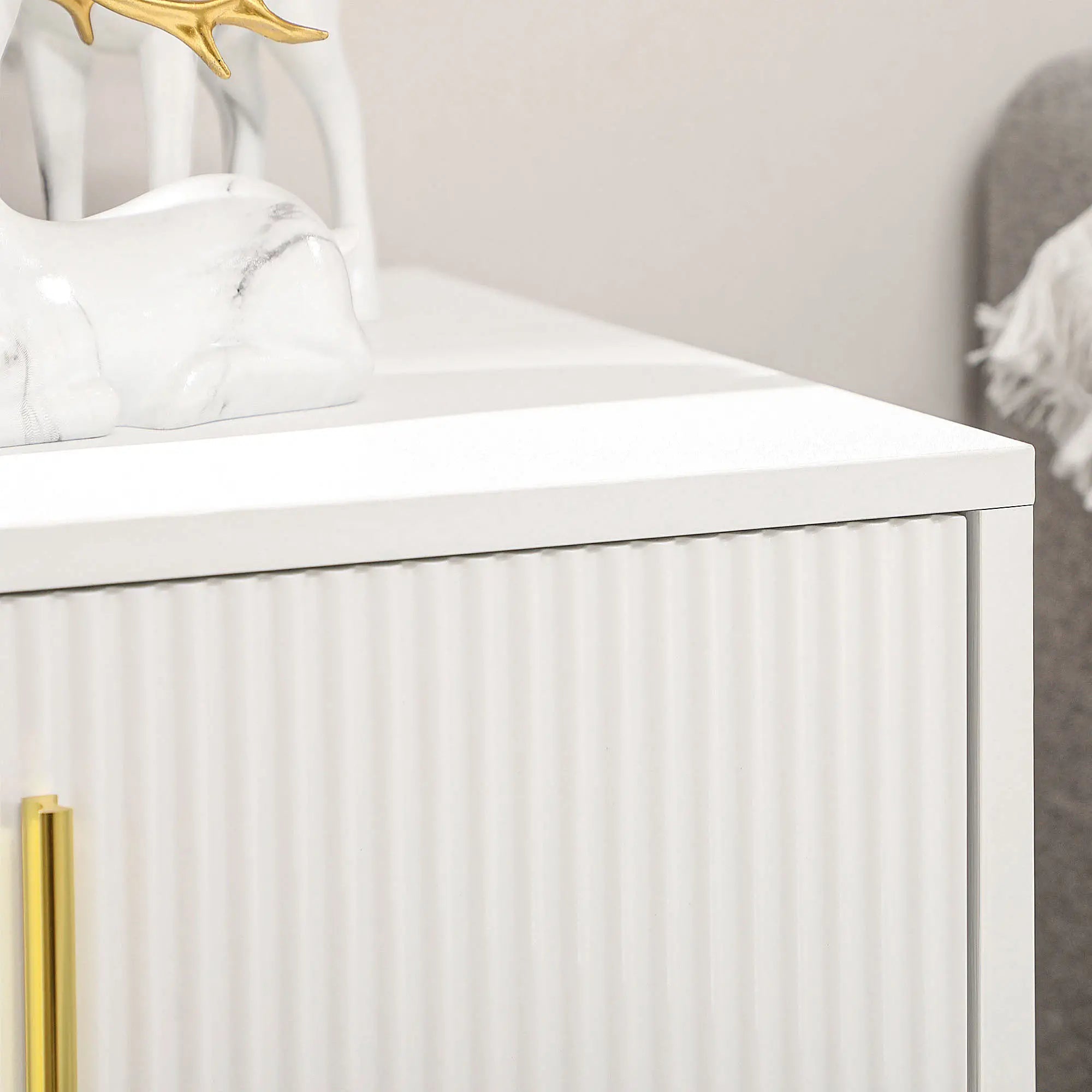 3-Drawer Storage Cabinet, Metal Legs, 19.7