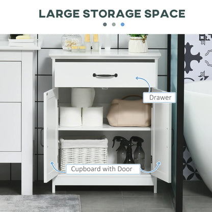 3-Piece Bathroom Furniture Set, Storage Cabinet with Drawers, Shelves, White Storage Cabinets at Gallery Canada