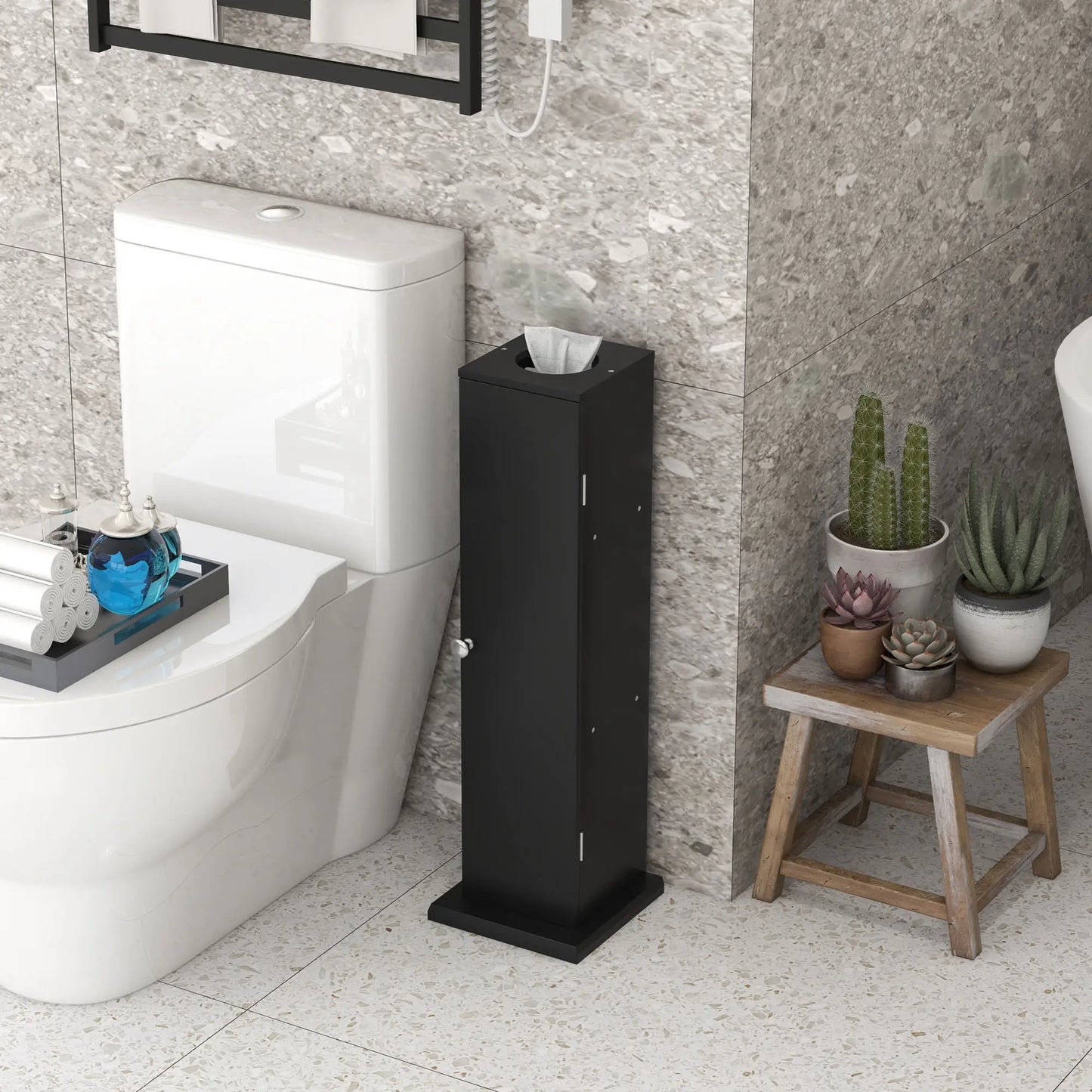 Small Toilet Paper Cabinet, Bathroom Corner Storage, Black Bathroom Cabinets at Gallery Canada