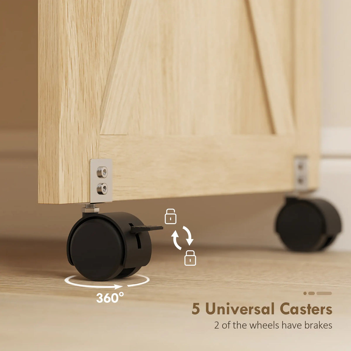 Sewing Machine Table on Wheels, Folding Craft Table with Storage, Brown Sewing Cabinets at Gallery Canada