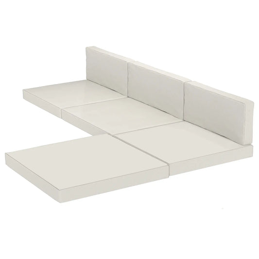 Water-Repellent Patio Loveseat Cushion, 23.6" x23.6", Cream Patio Chair Cushions Cream at Gallery Canada