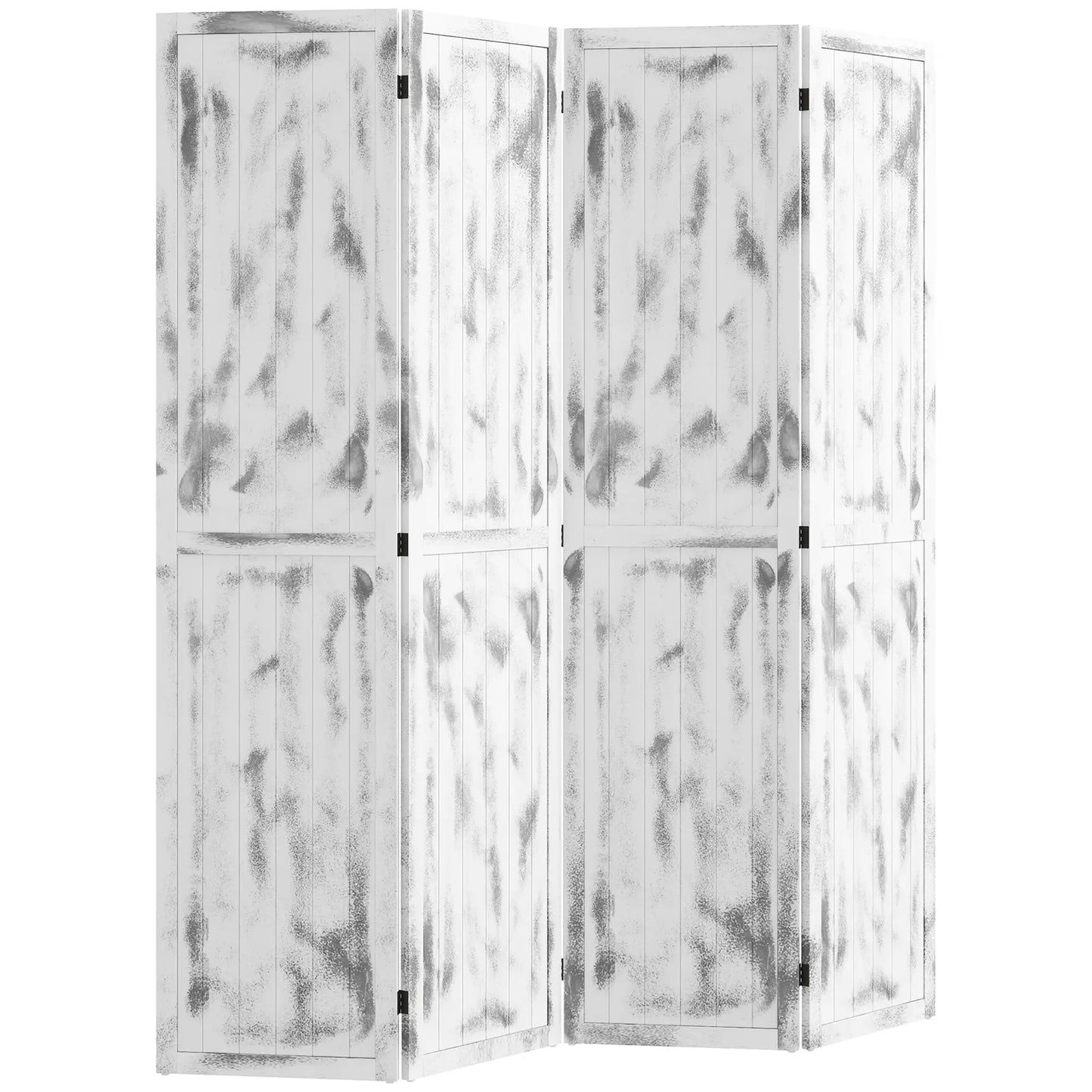Foldable Screen Divider, 5.5' Rustic, Indoor Bedroom Office, White Room Dividers White at Gallery Canada