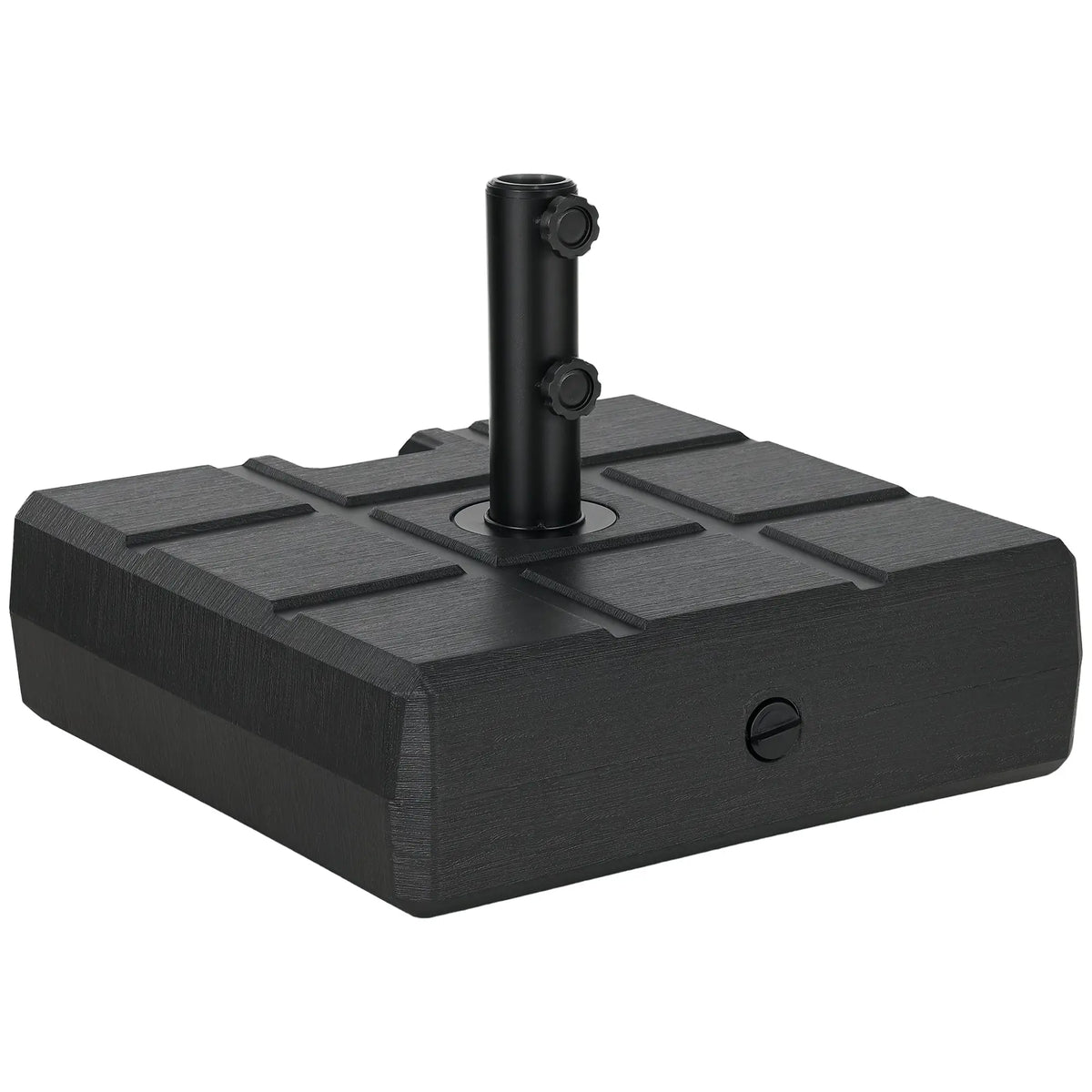 Umbrella Stand, 1.2", 1.5" or 1.9" Poles, Fillable Base, Black Umbrella Bases at Gallery Canada