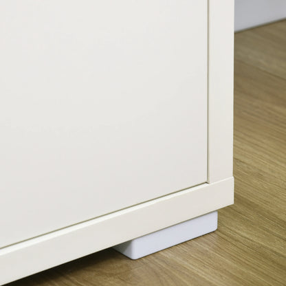 Sideboard Cabinet, Buffet Table, 2 Double Doors, Adjustable Shelves, White Bar Cabinets at Gallery Canada