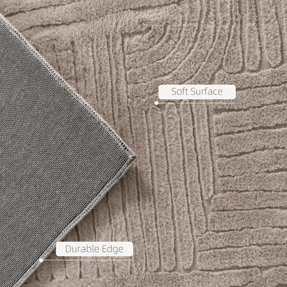 5x7 Faux Fur Rug, Non-Slip Carpet for Living Room, Bedroom, Tan Area Rugs at Gallery Canada