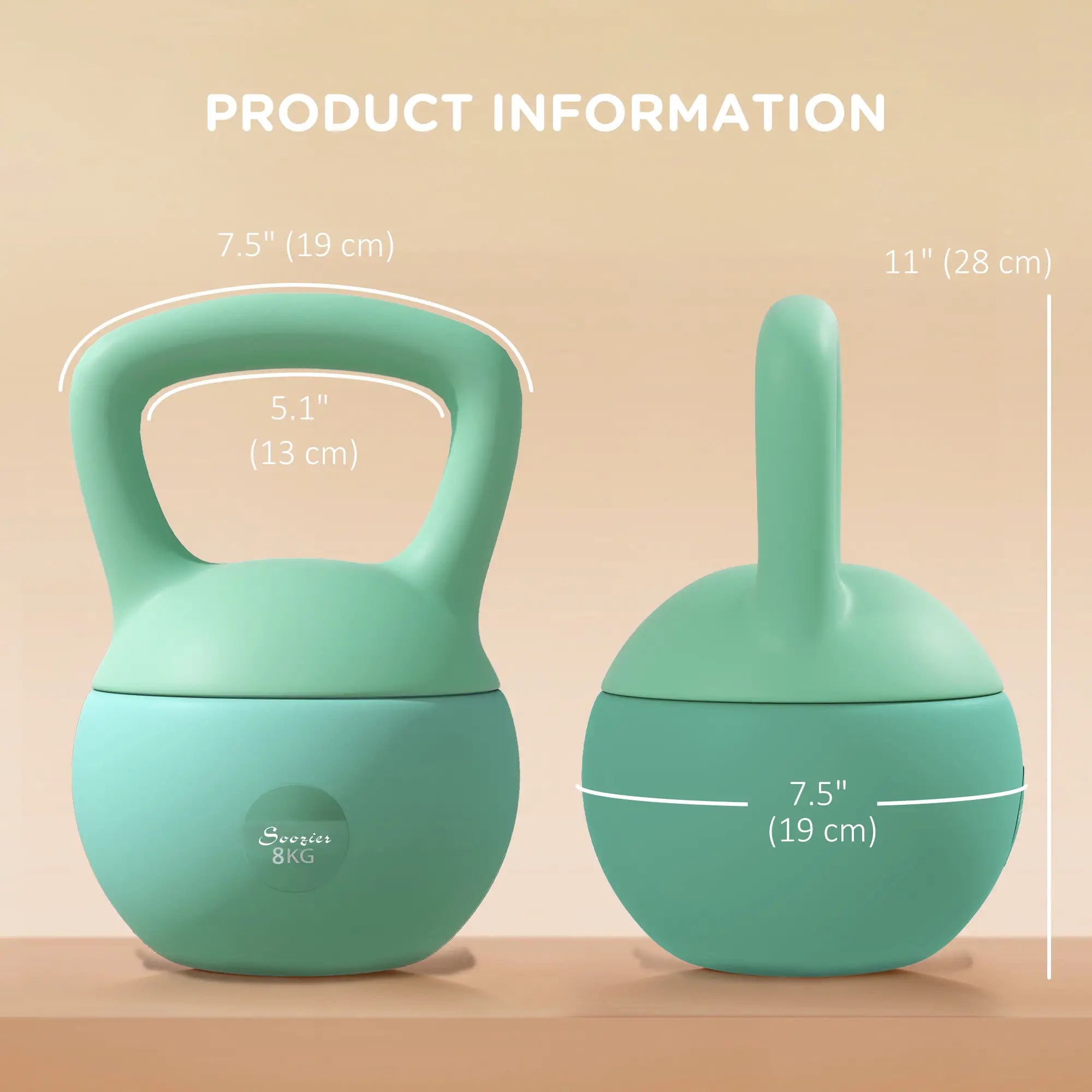 18 lb Soft Kettlebell, Sand Filled, Grip Handle, Full Body Workout Strength Training Equipment at Gallery Canada