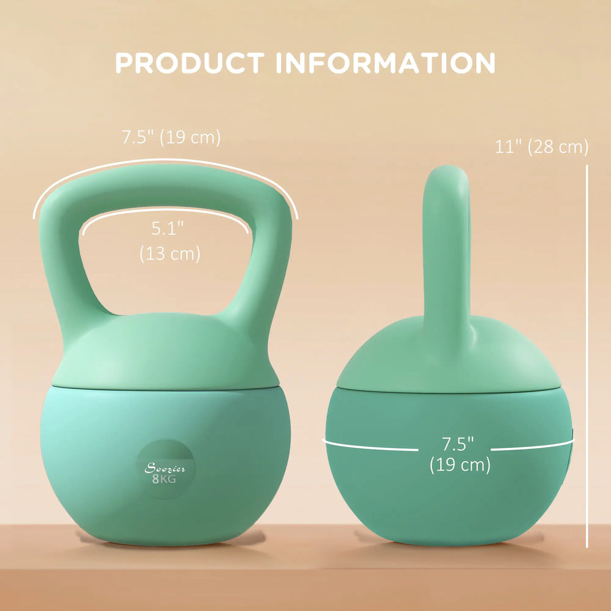 18 lb Soft Kettlebell, Sand Filled, Grip Handle, Full Body Workout Strength Training Equipment at Gallery Canada