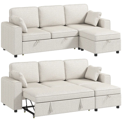 Modular Sectional Sofa Bed With Reversible Ottoman, Beige Sofas & Reclining Chairs at Gallery Canada