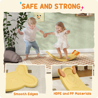 24.4" Kids Balance Board, Wobble Board, Ages 3-6, Yellow Kids Gym & Playmats at Gallery Canada