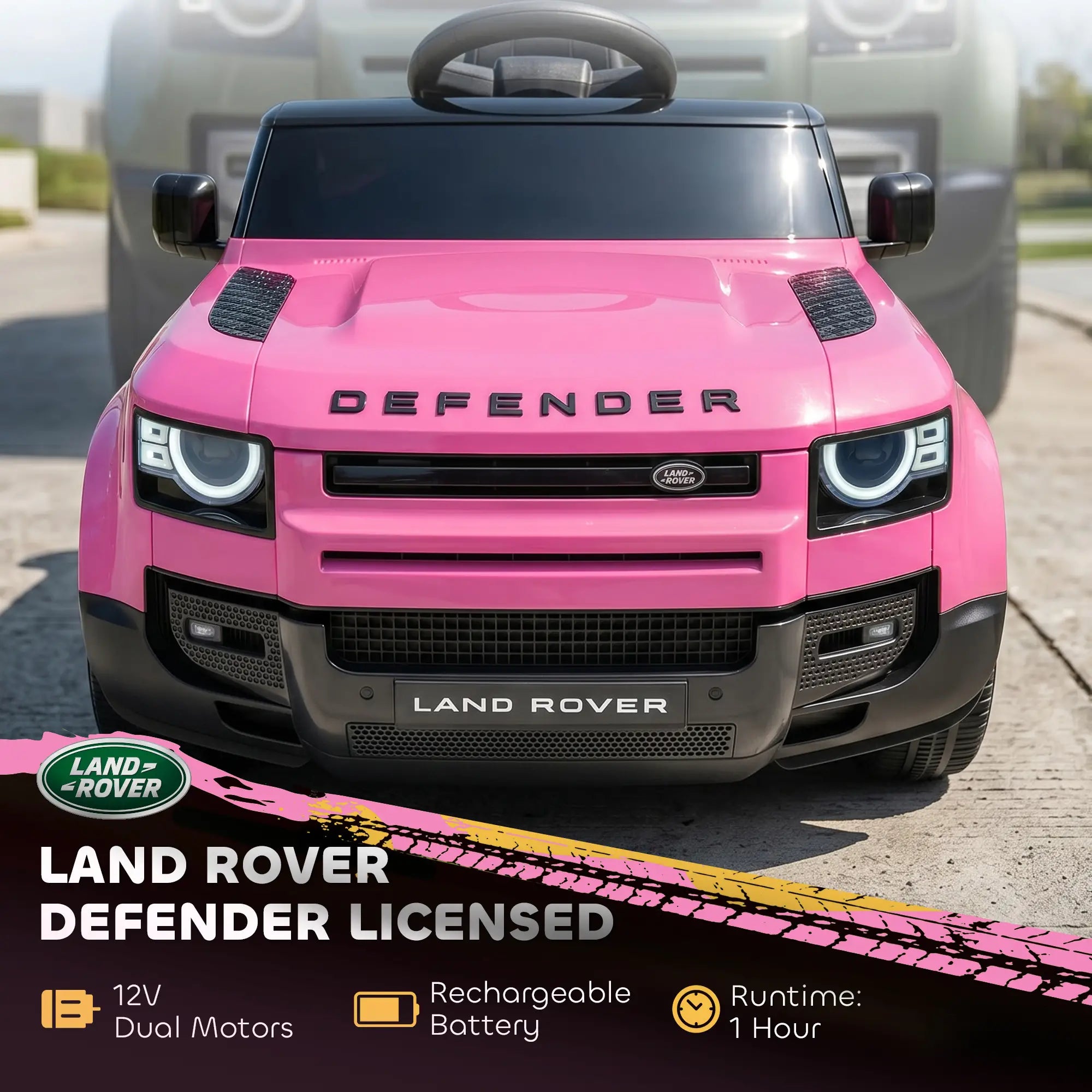 12V Licensed Land Rover Ride On Car, Pink Electric Toy Cars at Gallery Canada