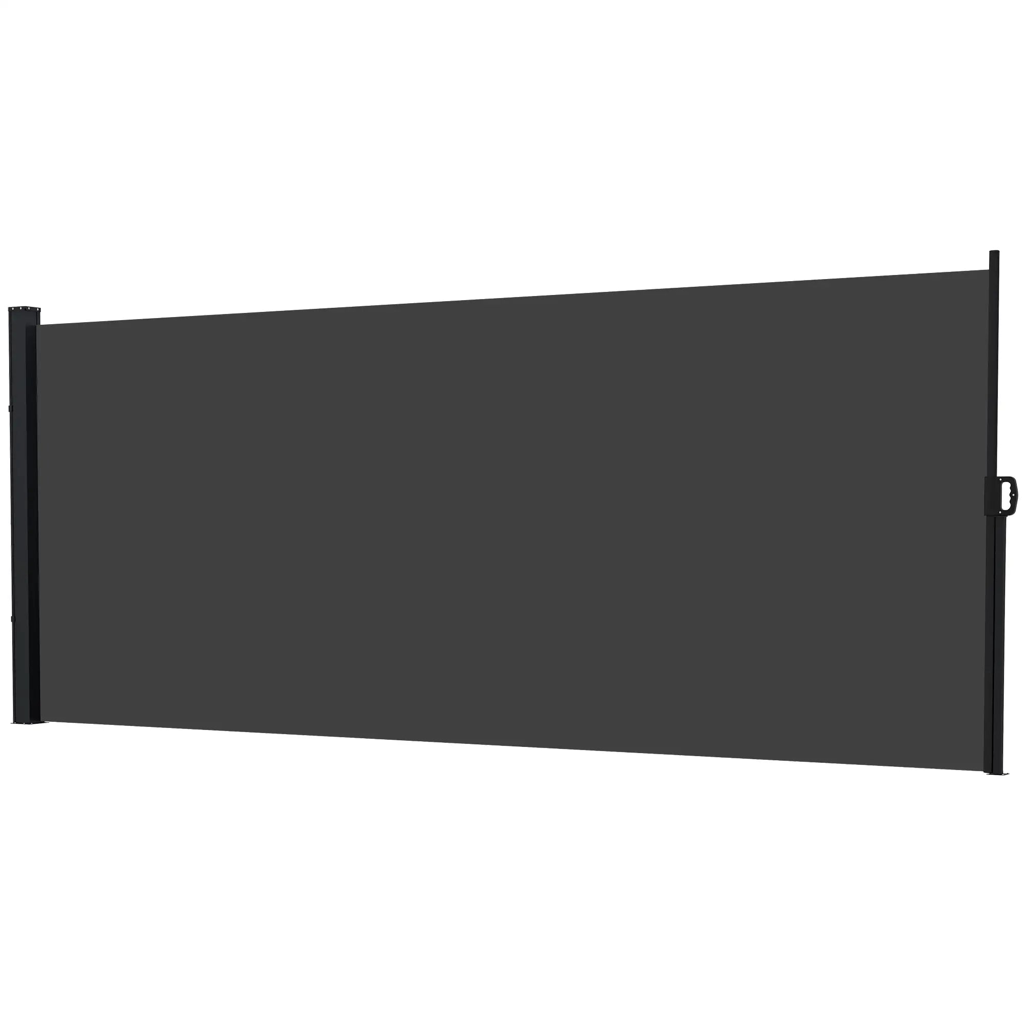 13' x 5' Retractable Side Awning, Outdoor Privacy Screen, Black Retractable Side Awning Black at Gallery Canada