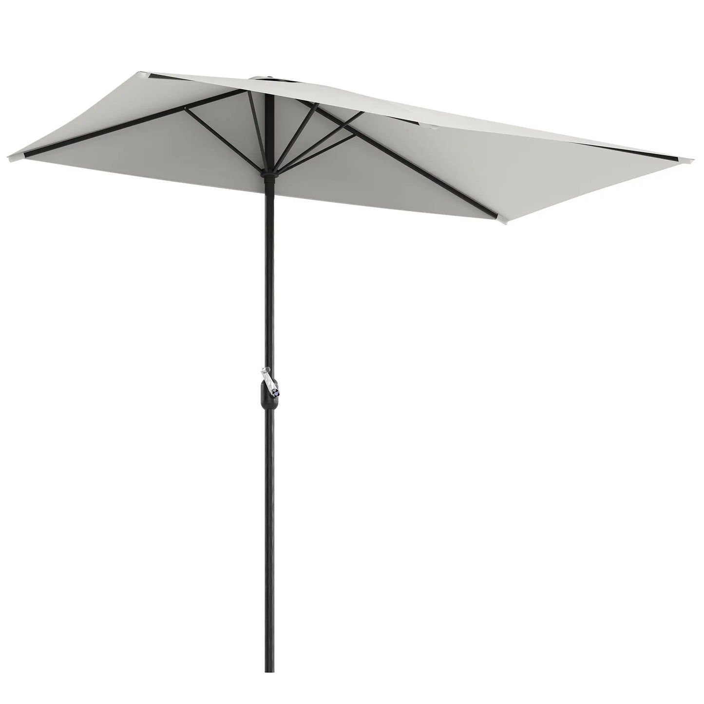 8ft Half Umbrella, Outdoor Balcony Parasol, Cream White Sun Umbrellas Cream at Gallery Canada