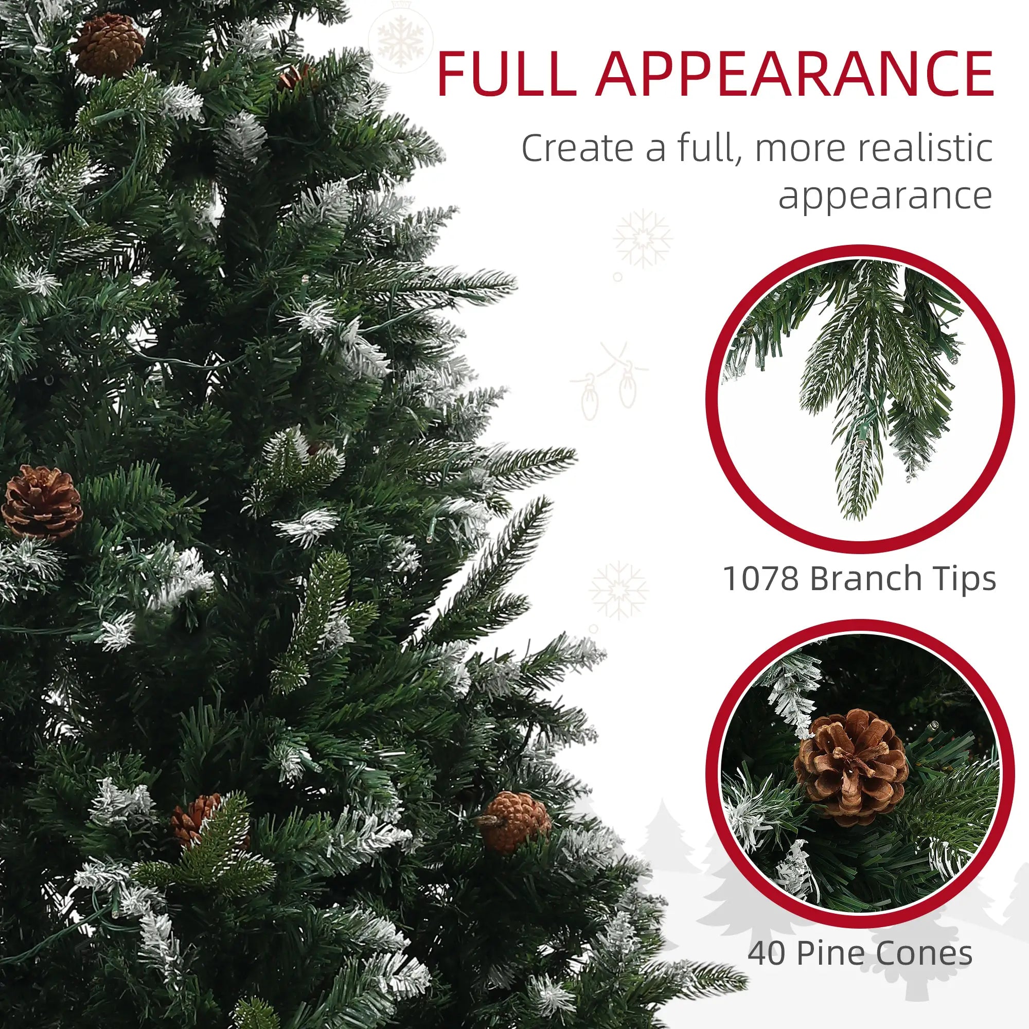 6 Foot Prelit Artificial Christmas Tree, Hinged, Dual Color LED Pre Lit Christmas Trees at Gallery Canada