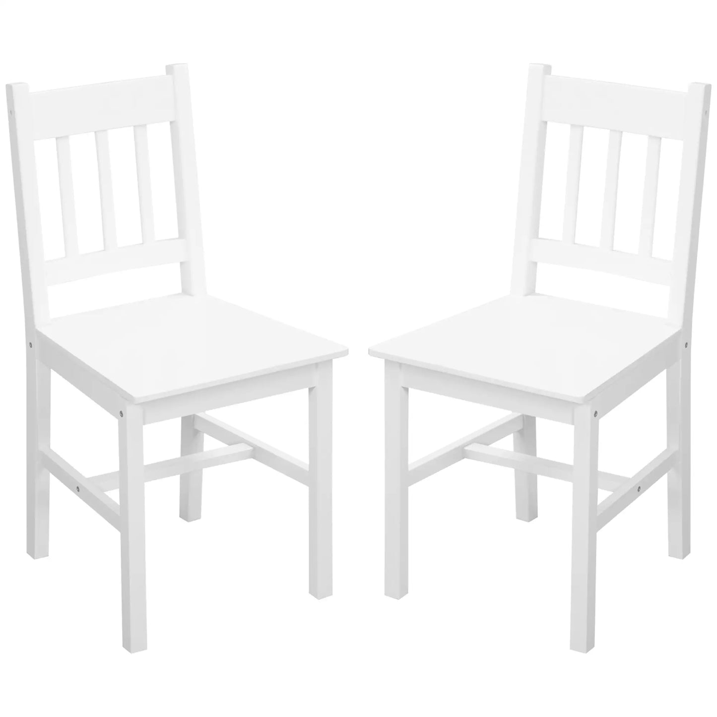 Dining Chairs Set of 2, Kitchen Chair, Pine Wood, White Bar Stools White at Gallery Canada