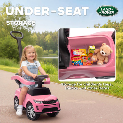 Land Rover Discovery 2-in-1 Ride On Push Car with Storage, Pink Push Cars for Toddlers at Gallery Canada